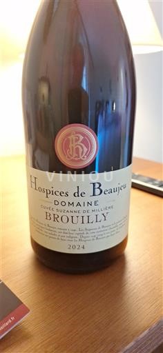 Viinit Rouge sec Cuvée Suzanne de Millière Hospices de Beaujeu 2024 Ranska Beaujolais Brouilly AOC