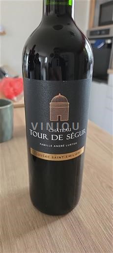 Bordoja Lussac-Saint-Émilion Château Tour de Ségur 2016