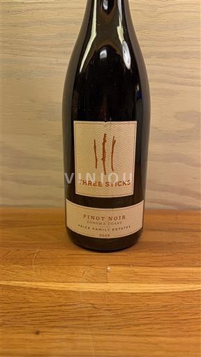 Kalifornijske AVA Сонома Коуст Three Sticks Pinot Noir 2020
