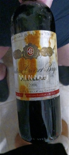 Viner Rouge sec Château Grand-Puy-Bages 2006 Frankrike Bordeaux Pauillac AOC Grand Cru