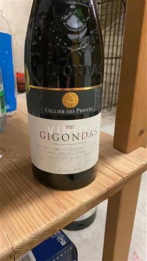 Vin Rouge sec Cellier des Princes 2021 France Vallée du Rhône Gigondas AOC