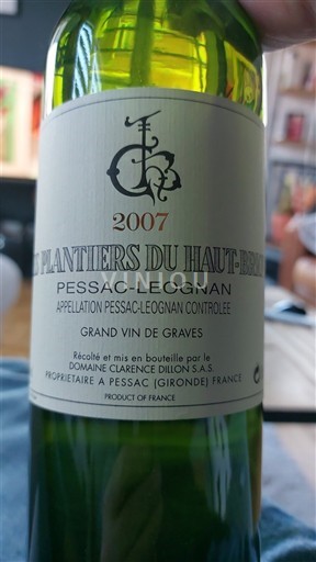 Bordoja Pessac-Léognan Les Plantiers du Haut-Brion 2007