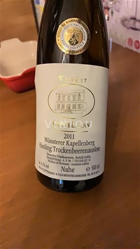 Nahe Weingut Göttelmann Münsterer Kapellenberg Riesling Trockenbeerenauslese 2011