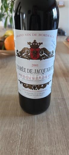 Bordeaux Montagne-Saint-Émilion L'Orée de Jacquarot 2001