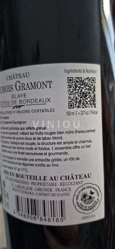 Bordoja Blaye-côtes-de-bordeaux Château Dubois Gramont Jo Viti