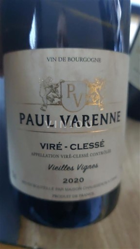 Viner Blanc sec Vieilles Vignes Paul Varenne 2020 Frankrike Bourgogne Viré-clessé AOC