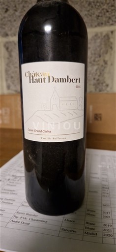 Vinhos Rouge sec Cuvée Grand Chêne Château Haut Dambert 2016 França Bordéus Bordeaux Superior AOC