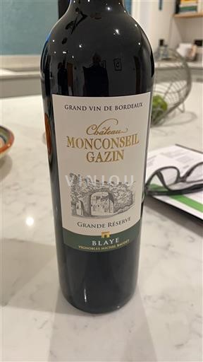 Bordo Blaj Château Monconseil Gazin Grande Réserve Non Millésimé