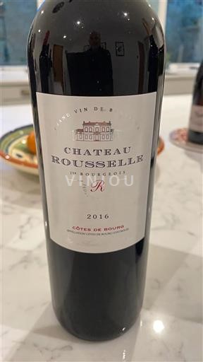Weine Rouge sec R Château Rousselle 2016 Frankreich Bordeaux Côtes-de-Bourg AOC