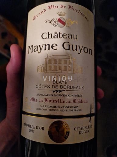 Bordoja Blaye-côtes-de-bordeaux Château Mayne Guyon 2016