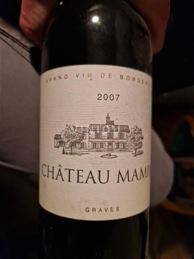 Wines Rouge sec Château Mamin 2007 France Bordeaux Graves AOC