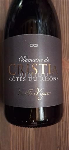Rhônedalen Côtes-du-rhône Domaine Cristia Vielles Vignes 2023
