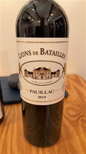 Bordeaux Pauillac Lions de Batailley 2019