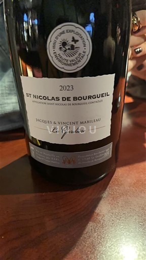 Viner Rouge sec La Gardeire Jacques & Vincent Marileau 2023 Frankrike Loiredalen Saint-Nicolas-De-Bourgueil AOC