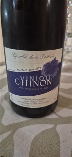 Lugina e Luarës Chinon Vignoble de la Pocterie Vieilles Vignes 2019