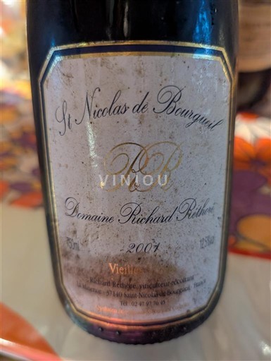 Loiredalen Saint-Nicolas-De-Bourgueil Domaine Richard Rethoré Vieilli 2001