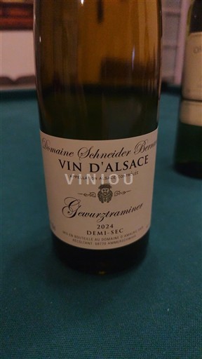 Alsace Domaine Schneider Bernhard Gewurztraminer 2024