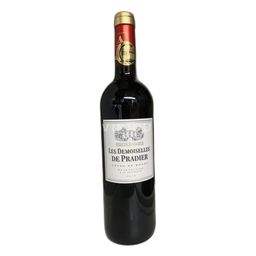 Bordeaux Côtes-de-bourg Les Demoiselles de Pradier 87 % merlot, 13 % Cabernet, sauvignon Ikke årgangsbestemt