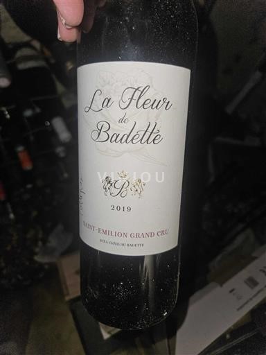 Rượu vang Rouge sec La Fleur de Badette Château Badette 2019 Pháp Bordeaux Saint-Émilion Grand Cru AOC Grand Cru