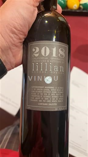 Californiske AVA-er Ikke spesifisert Lillian California Grenache 2018