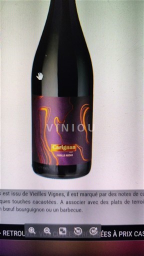 Rượu vang Rouge sec Vieilles Vignes Non millésimé Pháp Languedoc và Roussillon Thành phố Carcassonne IGP