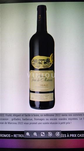 Bordeaux Château Jeux de Marceau 2022