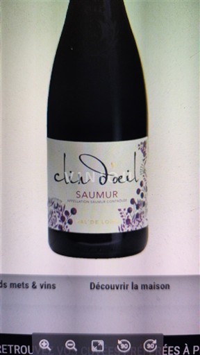 Vina Rouge sec Clin d’Oeil 2024 Francija Dolina Loare Saumur AOC