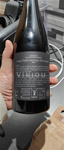Alsace Domaine Thomas K Rouge d'Albé Barrique de Hongrie 2021