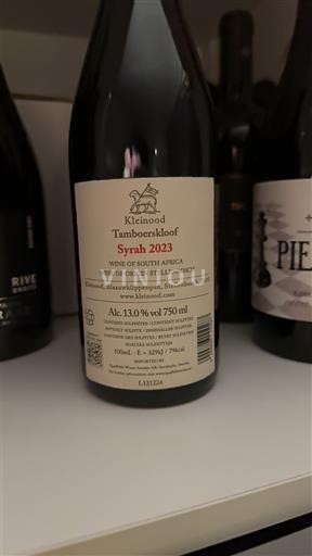 Kystregionen Stellenbosch Kleinood Tamboerskloof Syrah 2023