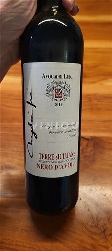 Verërat Rouge sec Avogadri Luigi 2015 Itali Siçili Tokat e Siçilisë IGT