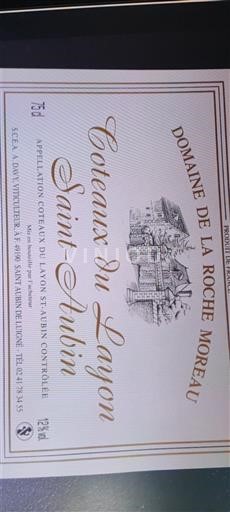 Lugina e Luarës Coteaux-du-Layon Domaine La Roche Moreau 2016