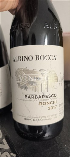 Pijemont Барбареско Albino Rocca Ronchi 2017