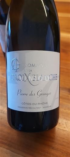 Вина Rouge sec Pierre des Granges Domaine La Croix Blanche 2019 Francuska Рона долина Кот дю Рон AOC