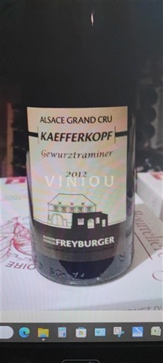 Alsace Gewurztraminer Grand Cru Freyburger Kaefferkopf Gewurztraminer 2013
