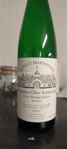 Mosel Hofgut Falkenstein Niedermenniger Ober Schäfershaus Riesling Spätlese trocken 2022