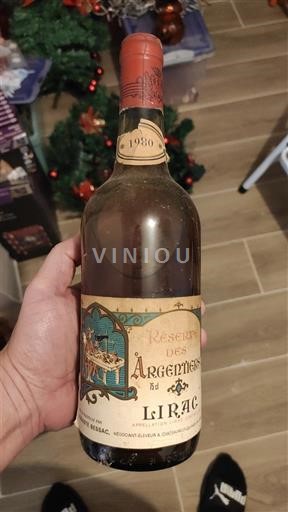 Rhônedalen Lirac Réserve des Argentières 1980
