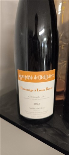 Dolina Loare Кото де Лоар Domaine Bellivière Hommage à Louis Derré 2022