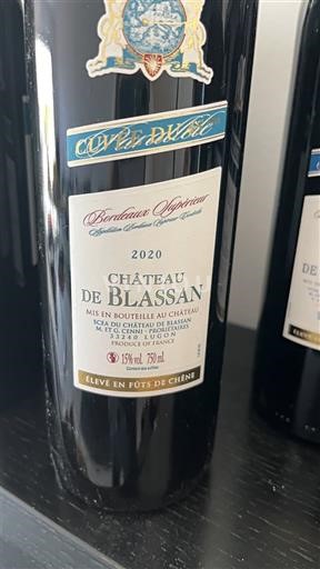 Viner Rouge sec Cuvée du 45ème parallèle Château Blassan 2020 Frankrike Bordeaux Bordeaux supérieur AOC