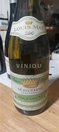 Viner Blanc sec Beaucharme Louis Max 2010 Frankrike Burgund AOC