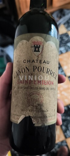 Viner Rouge sec Château Canon Pouret 1966 Frankrike Bordeaux Saint-Émilion Grand Cru AOC