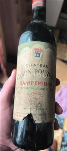 Bordeaux Saint-Émilion Grand Cru Château Canon Poujeau 1962