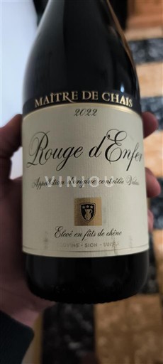 Viner Rouge sec Rouge d'Enfer Maître de Chais 2022 Frankrike Bordeaux AOC