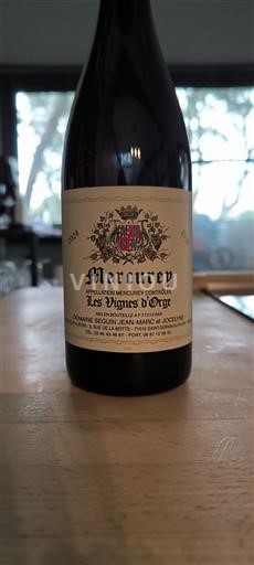 Bourgogne Mercurey Domaine Seguin-Jean-Marc & Joce´line Les Vignes d'Onge 2024