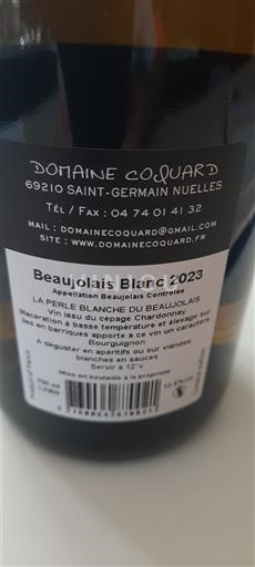 Beaujolais Domaine Coquard La Perle Blanche du Beaujolais 2023