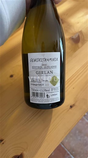 Trentino-Alto Adige E paspecifikuar GIRLAN Gewurztraminer 2023