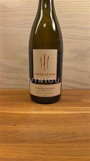 Kalifornijske AVA Сонома Коуст Three Sticks Origin Chardonnay Durell Vineyard 2018