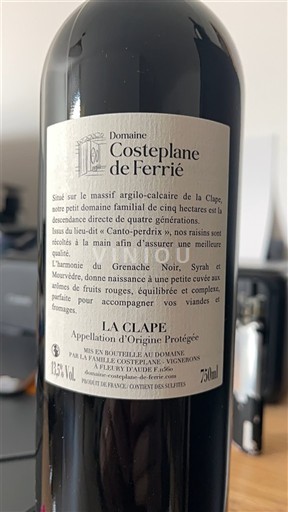Languedoc La Clape Domaine Costeplane de Ferrié Sin añada