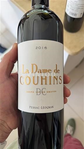 Вина Rouge sec La Dame de Couhins Château Couhins 2016 Francuska Bordo Pessac-Léonjan AOC