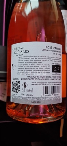Loiredalen Rosé-d'Anjou Château Fesles La Chapelle 2024