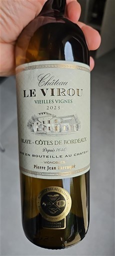 Bordeaux Blaye-Côtes-de-Bordeaux Château Le Virou Vielles Vignes 2023